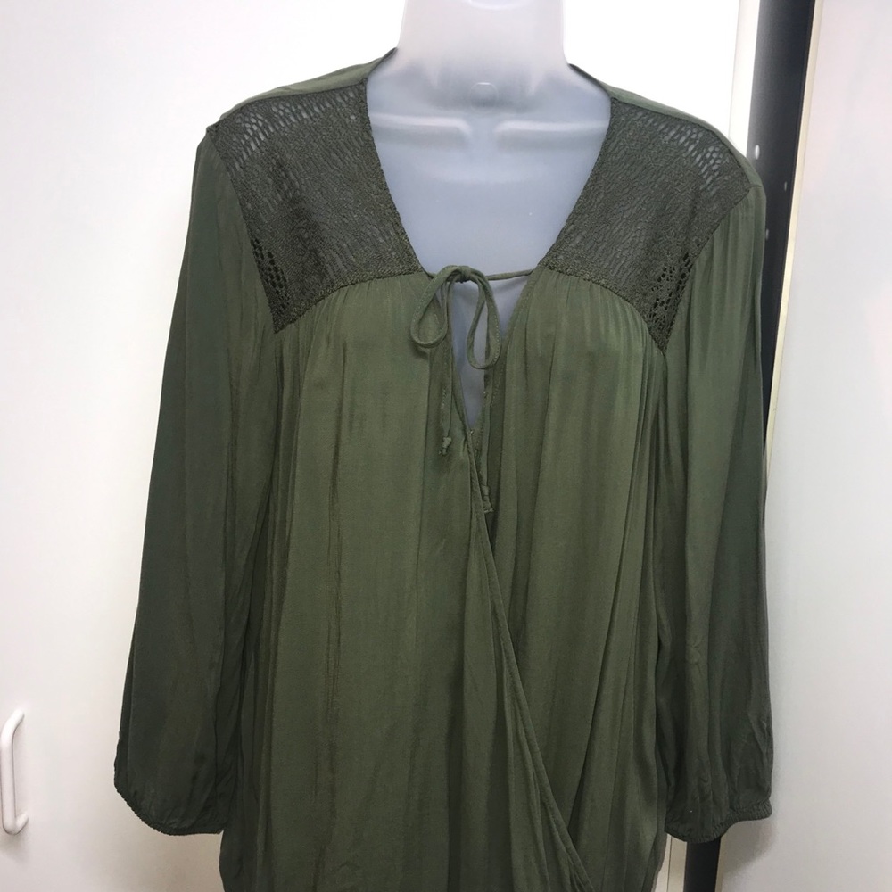 Express brand olive green blouse size L